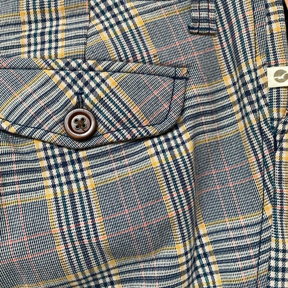 Hollister plaid pants low rise and flare, size 7 used no stains - Picture 5 of 7